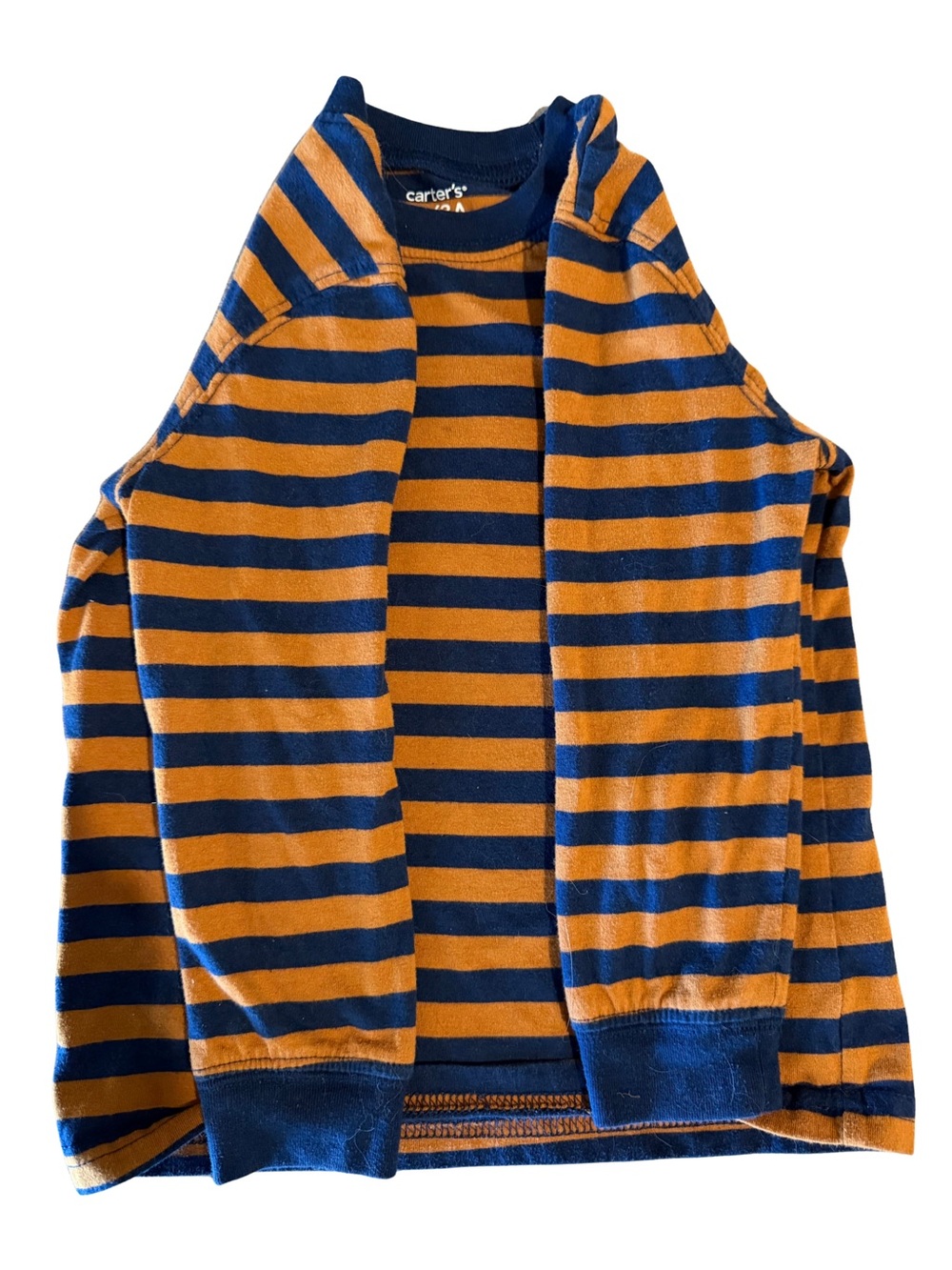Carter's Navy & Mustard Striped Long Sleeve Tee - Picture 2 of 4